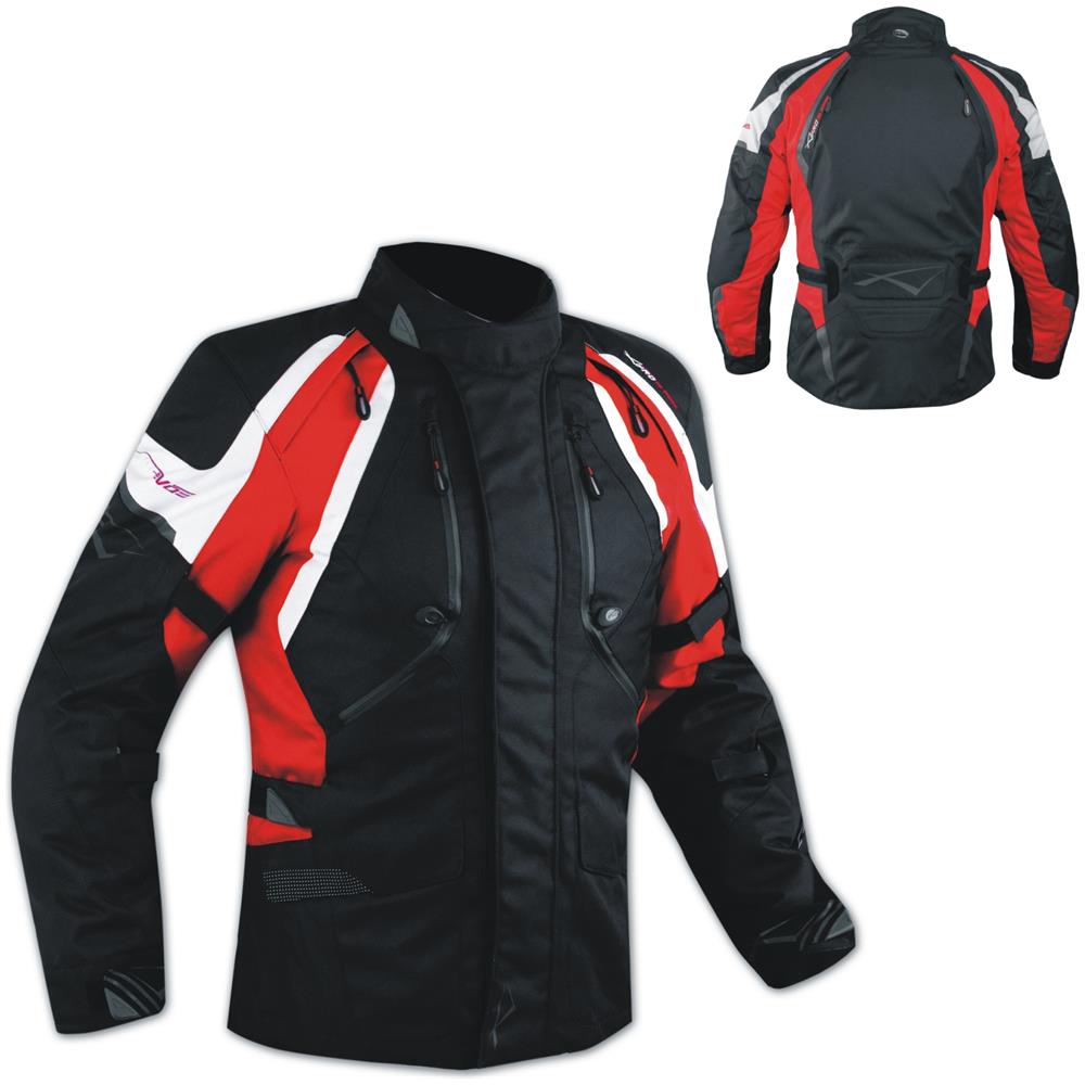 Enduro Giacca Moto Turismo Touring Cordura Impermeabile 4 Stagioni Rosso Xxl - Foto 1