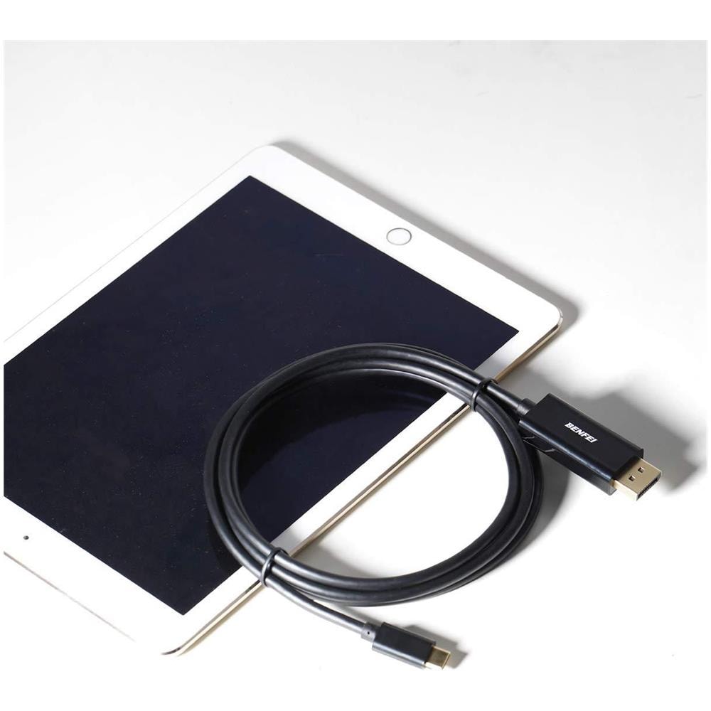Usb Tipo C (thunderbolt 3) A Displayport 4k 60hz Uhd 6 Piedi Via Cavo Usb 3.1 (usb-c) Per Dp Display Port Adapter Maschio A Maschio Placcati In Oro Cord - Foto 2