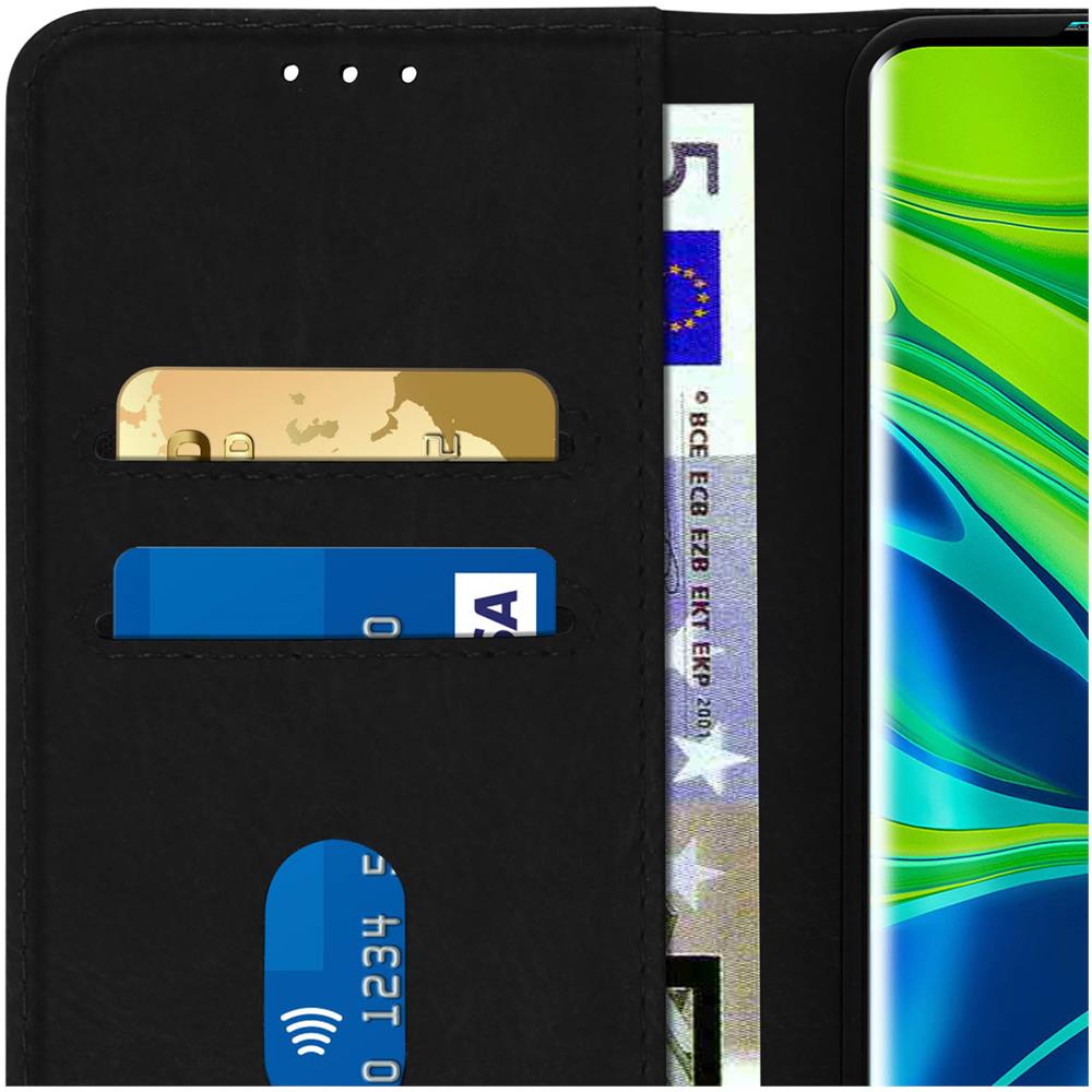 Custodia Xiaomi Mi Note 10 Custodia Portadocumenti Funzione Supporto Nero - Foto 2