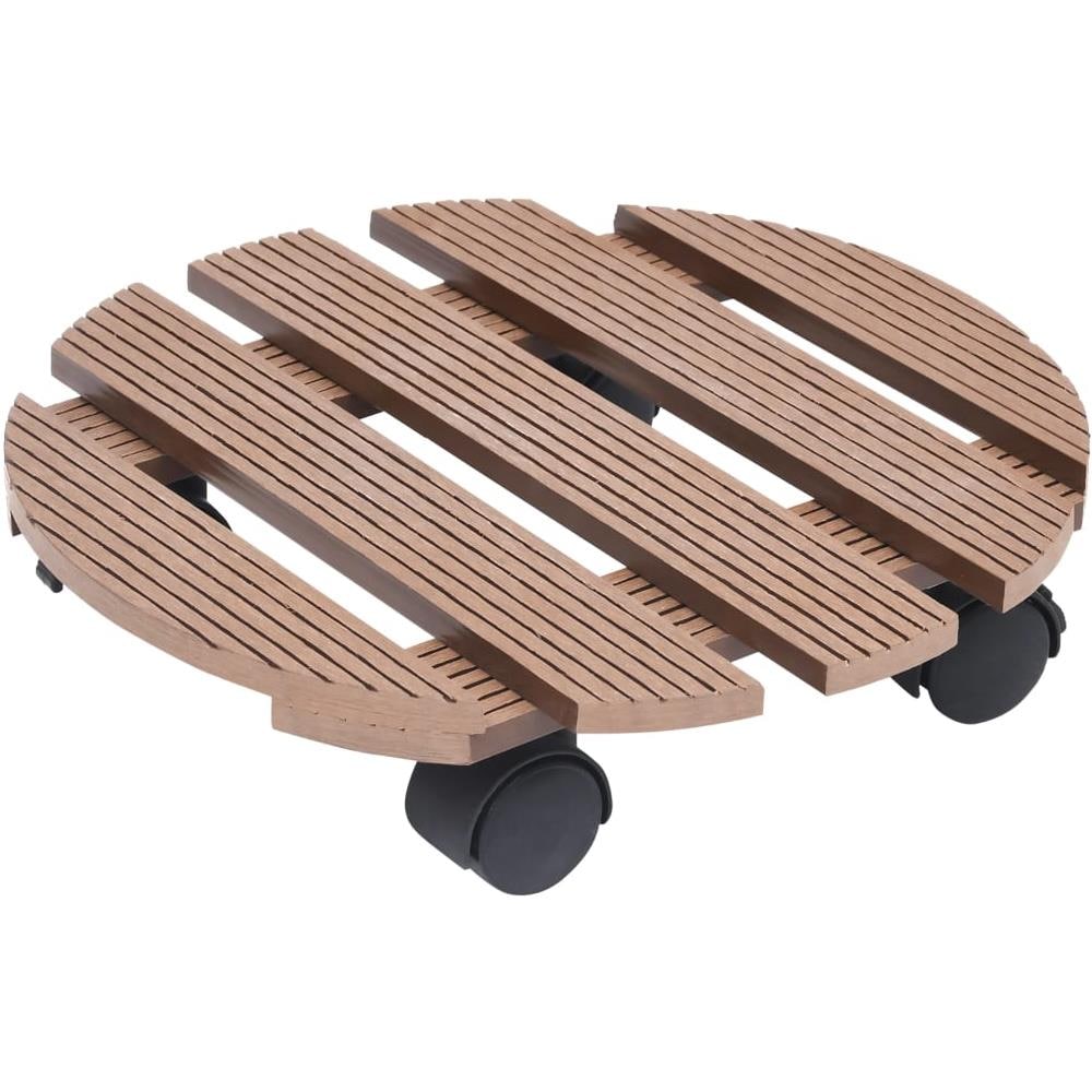 Carrelli Portavasi 2 Pz Marroni ?30x7,5 Cm In Wpc - Foto 2