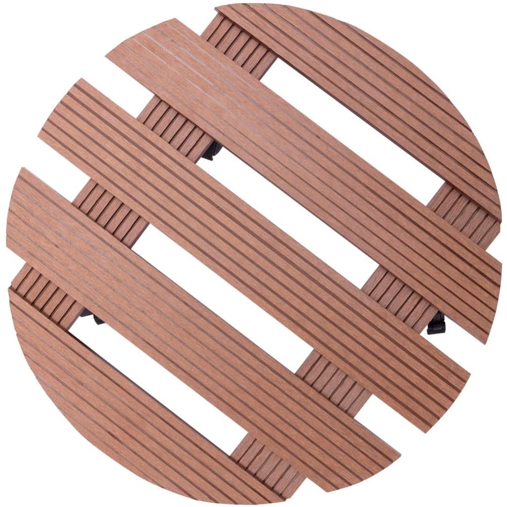 Carrelli Portavasi 2 Pz Marroni ?30x7,5 Cm In Wpc - Foto 3