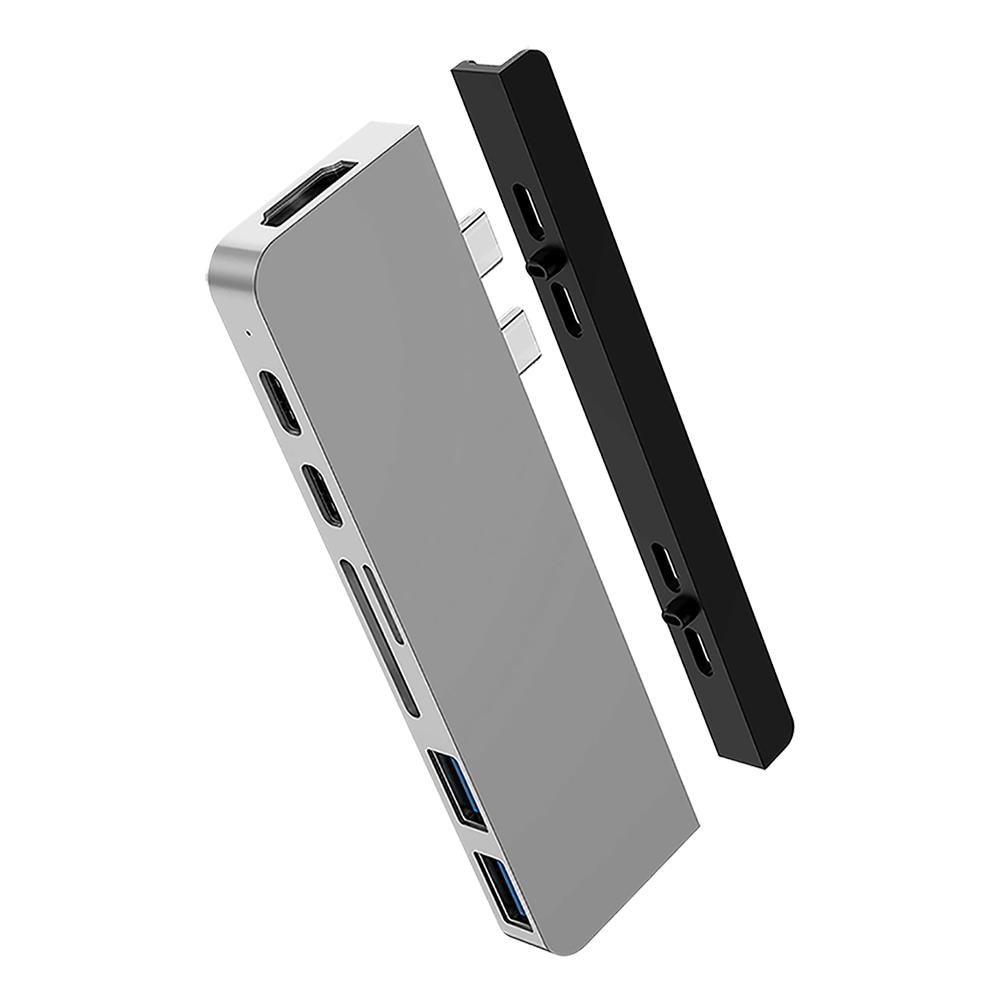 Docking Hub USB-C HyperDrive Duo 7-in-2 per MacBook Pro / Air USB / Thunderbolt 3 Colore Argento - Foto 1