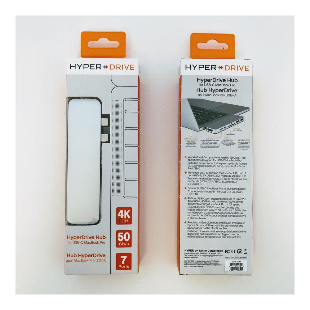 Docking Hub USB-C HyperDrive Duo 7-in-2 per MacBook Pro / Air USB / Thunderbolt 3 Colore Argento - Foto 5