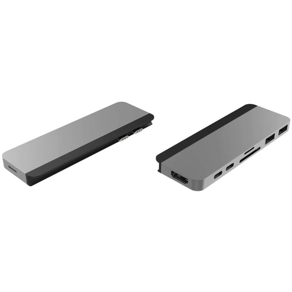 Docking Hub USB-C HyperDrive Duo 7-in-2 per MacBook Pro / Air USB / Thunderbolt 3 Colore Argento - Foto 2