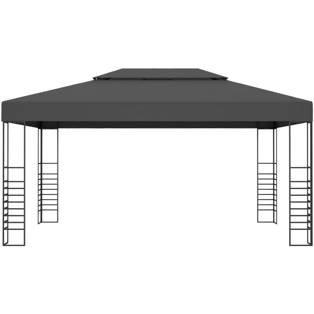 Gazebo con Stringa di Luci LED 3x4 m Antracite - Foto 2