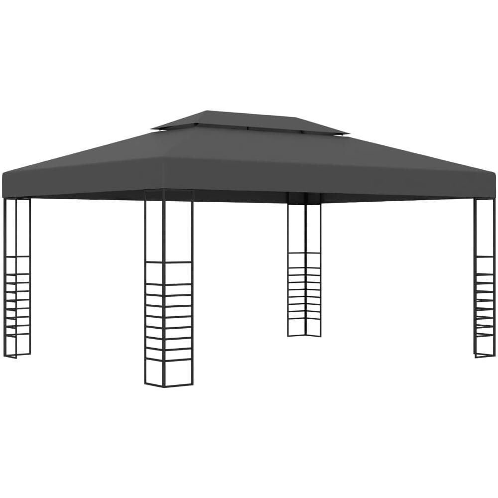 Gazebo con Stringa di Luci LED 3x4 m Antracite - Foto 3