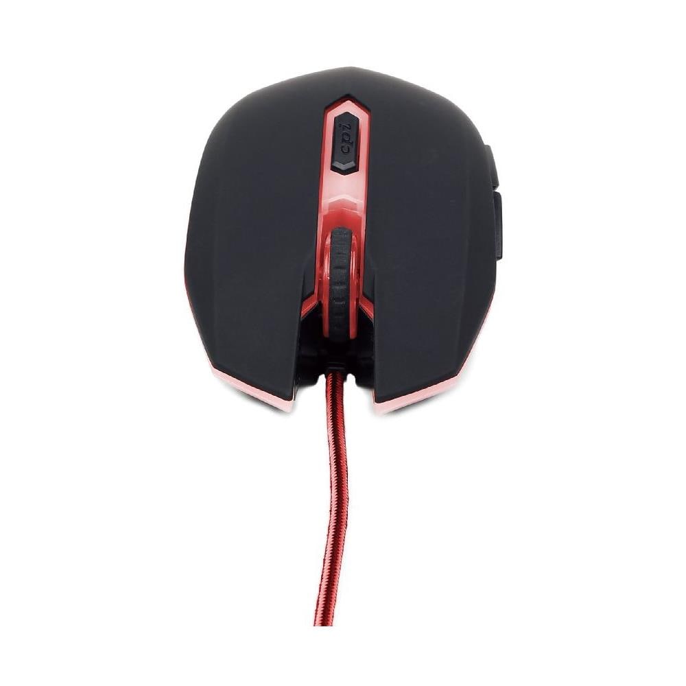 MUSG-001-R, USB, Giocare, Pressed buttons, Rotella, PC, Nero, Rosso - Foto 1