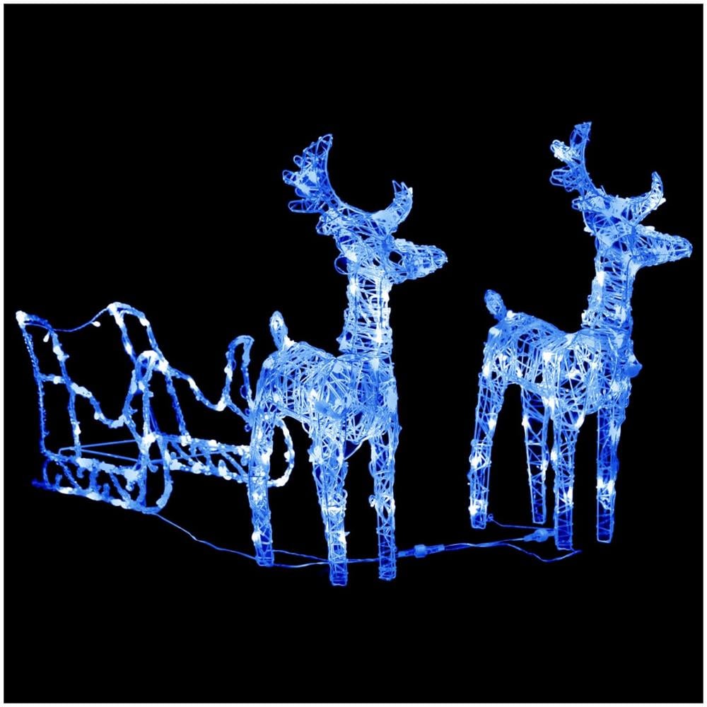 Decorazione Natalizia Renne e Slitta 160 LED 130 cm in Acrilico - Foto 2