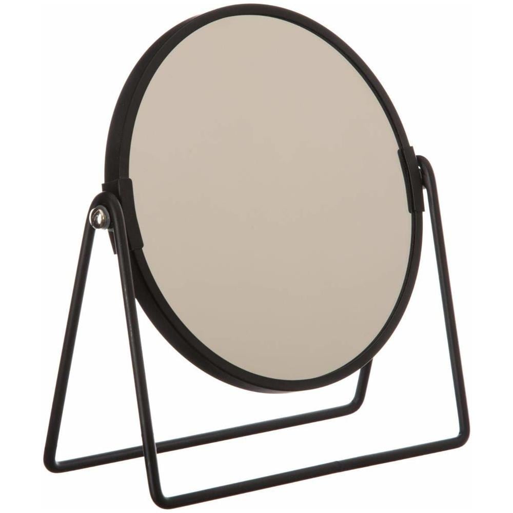 Specchio Cosmetico, In Piedi, Pieghevole, Ø17 Cm, Colore Nero - Foto 1