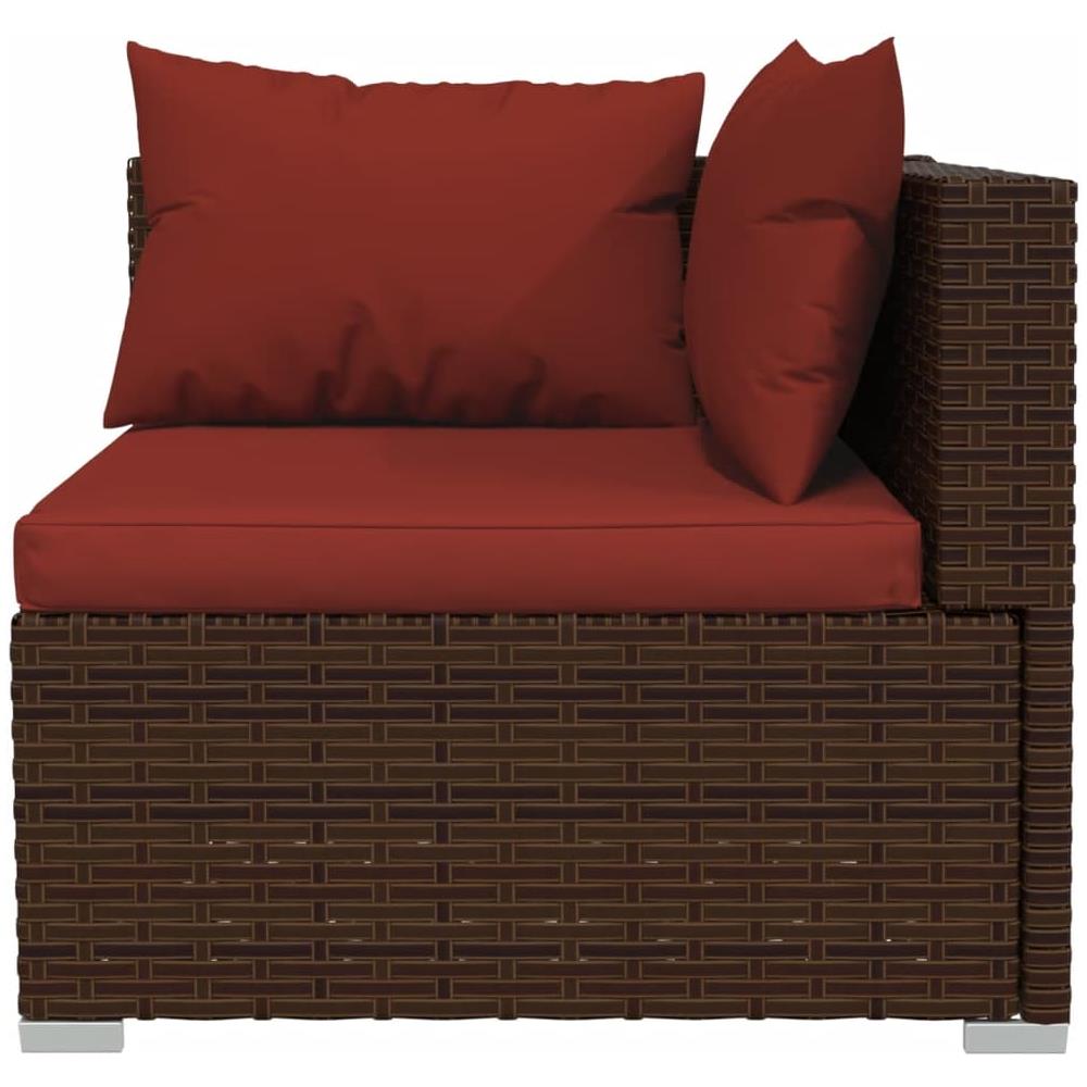 Set Divani Da Giardino 12 Pz Con Cuscini In Polyrattan Marrone - Foto 2