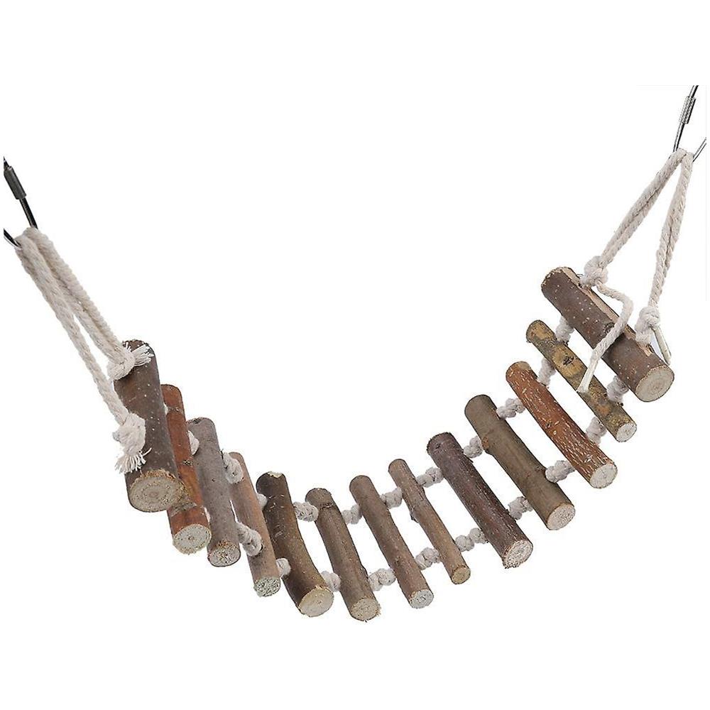 Scaletta In Legno Per Uccelli Con Ponte Girevole - Giocattolo Per Pappagalli E Animali