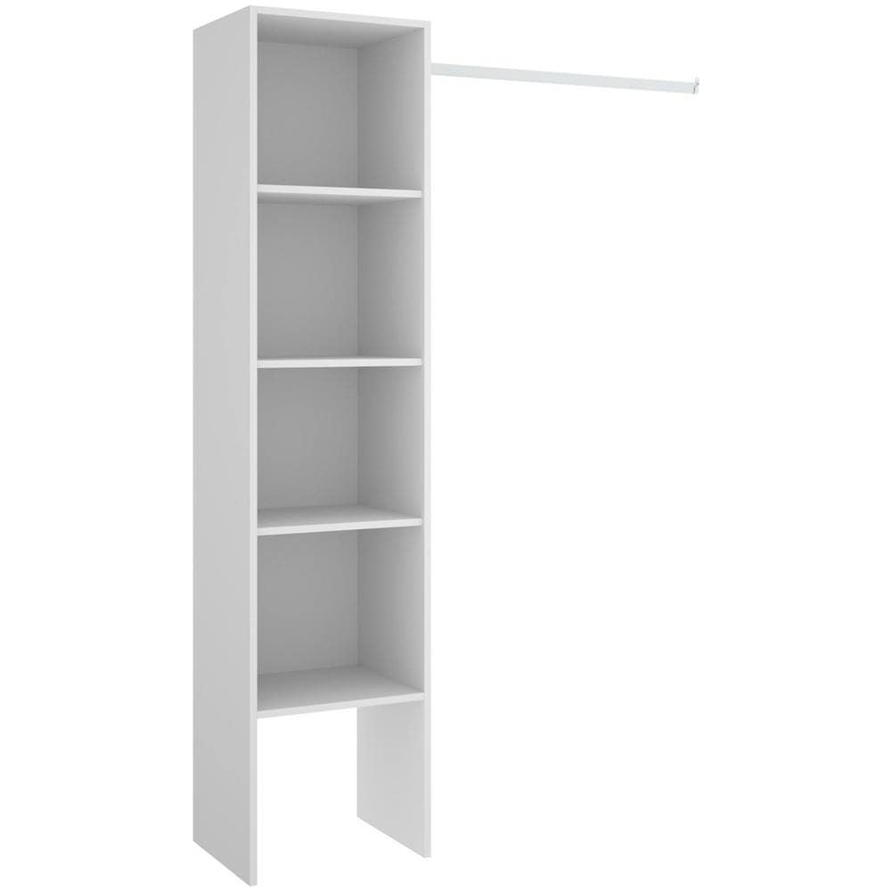 Guardaroba Presanella, Struttura Per Cabina Armadio, Mobile Appendiabiti Aperto, 138x40h186 Cm, Bianco - Foto 2