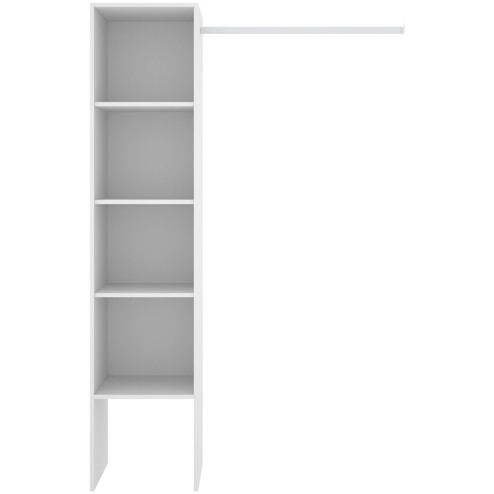 Guardaroba Presanella, Struttura Per Cabina Armadio, Mobile Appendiabiti Aperto, 138x40h186 Cm, Bianco - Foto 4