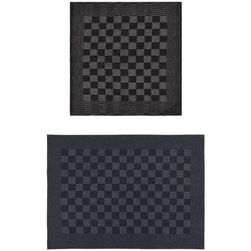 Set Strofinacci 20 Pz In Cotone Nero E Grigio - Foto 2