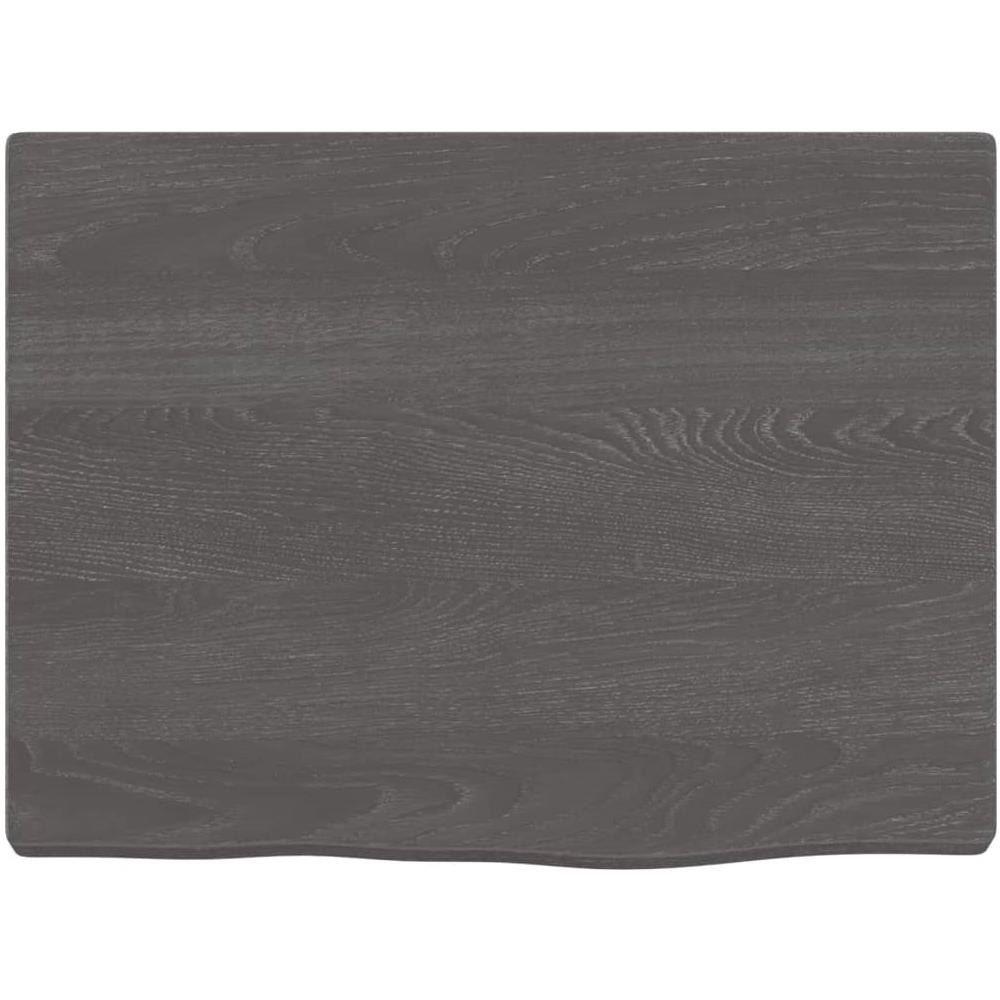 Ripiano Muro Marrone Scuro 40x30x2 cm Massello Rovere Trattato - Foto 2