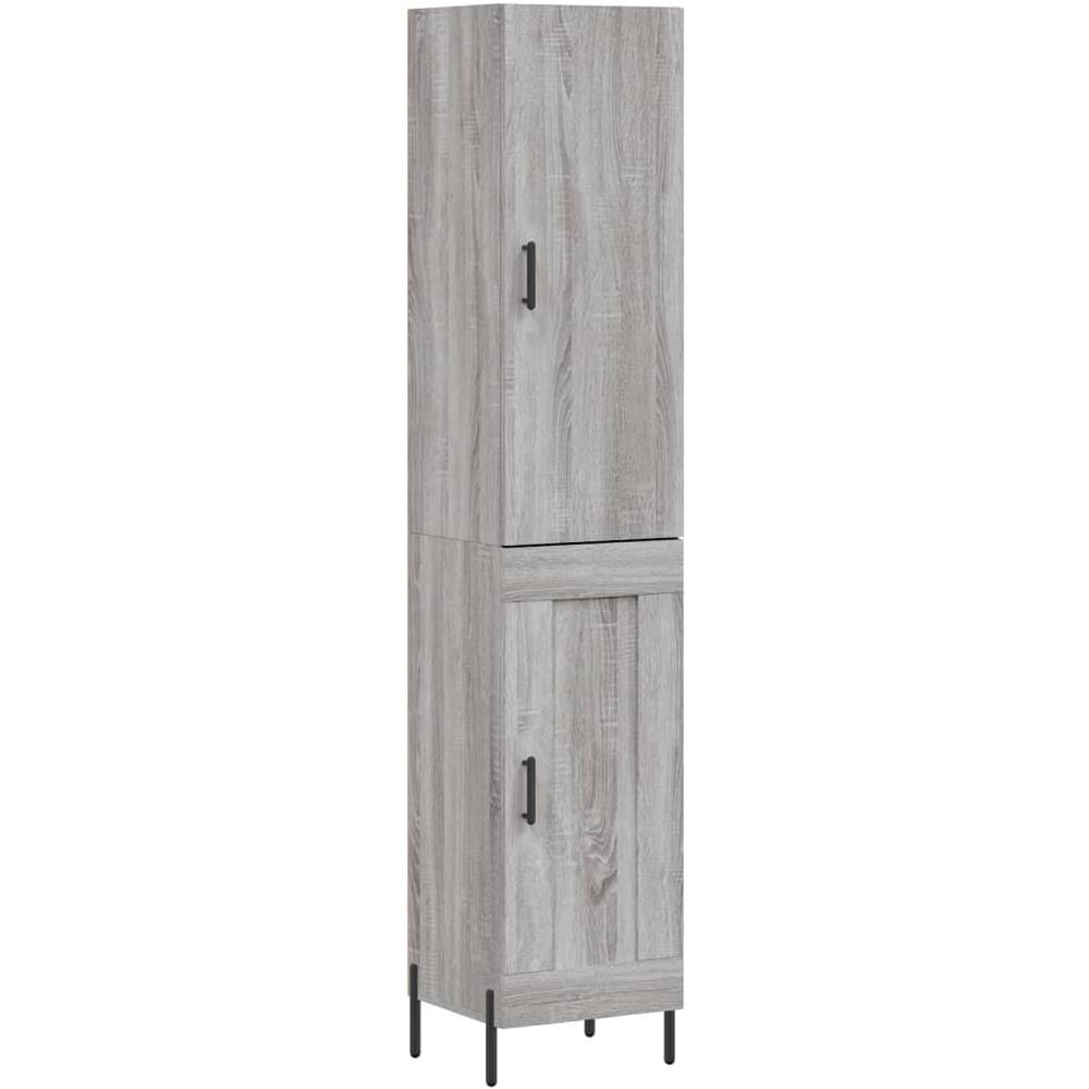 Credenza Grigio Sonoma 34,5x34x180 Cm In Legno Multistrato - Foto 2