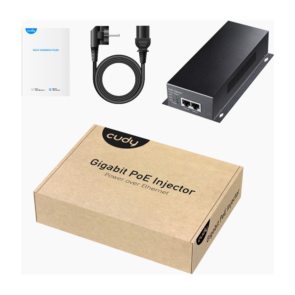 Iniettore Gigabit Poe++ Da 90w Fino A 100m, Poe350 Nero - Foto 2