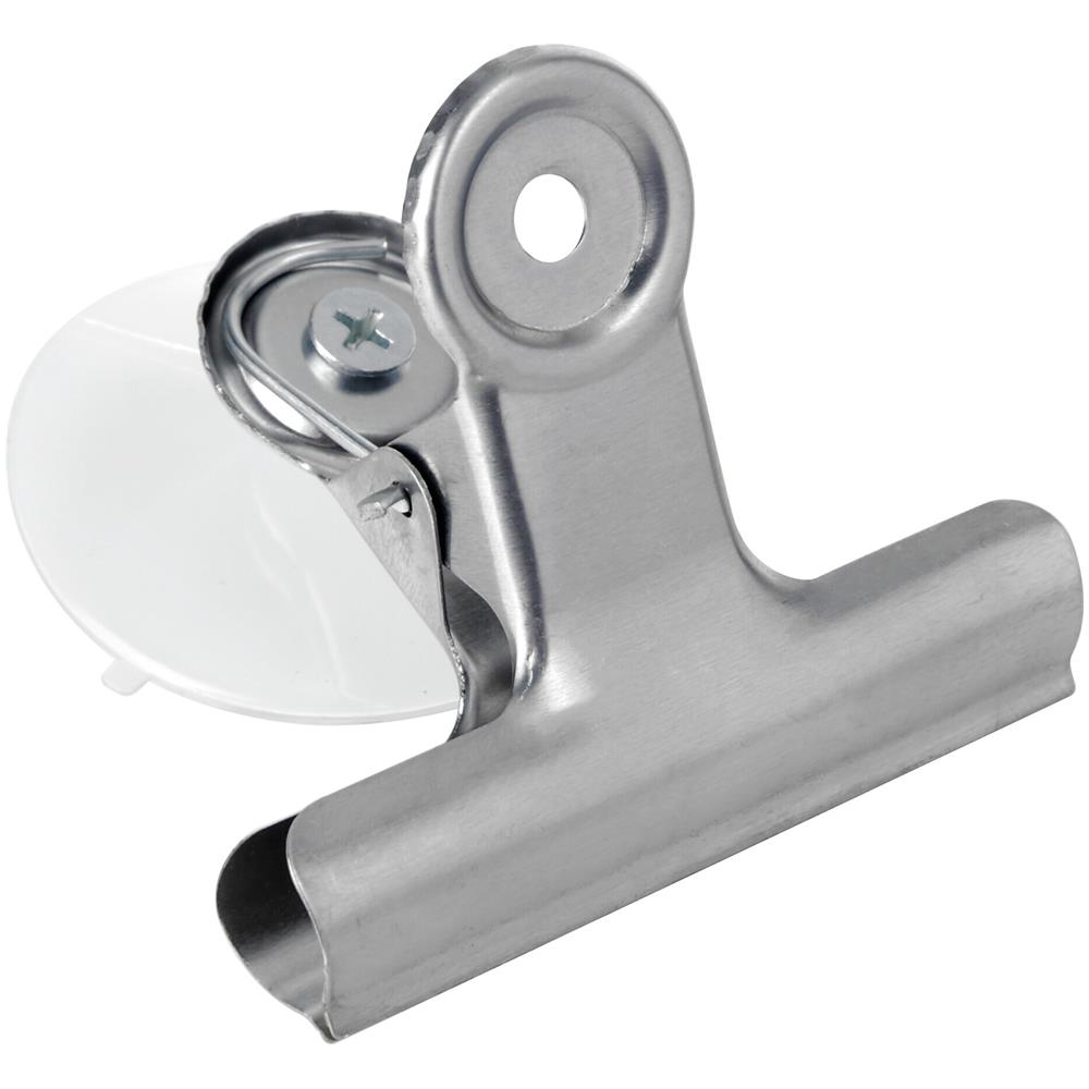 Set 2 Clips In Metallo Con Ventosa - L - 75 Mm - Foto 1