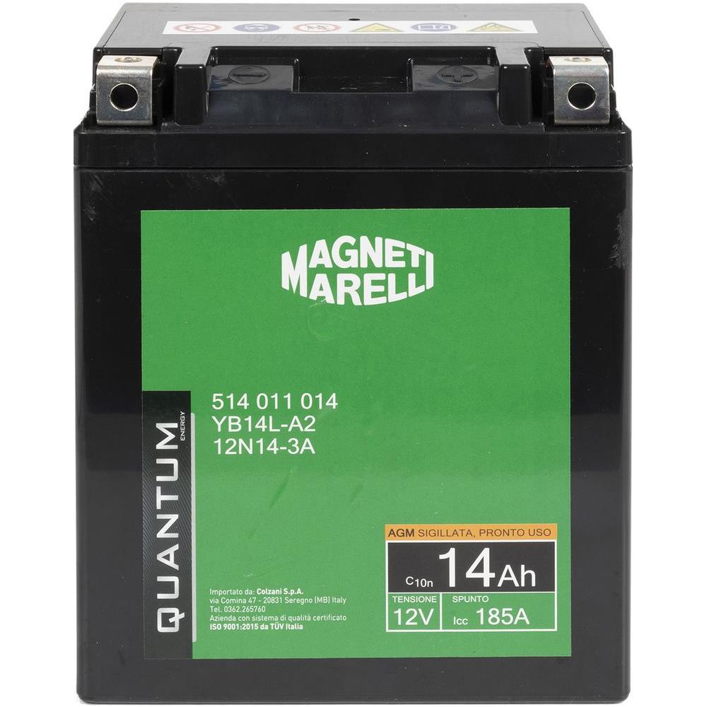 Magneti Marelli Batteria Moto E Scooter 14ah 12v 185a Tecnologia Agm Sigillata Polo Positivo Destro - Foto 1