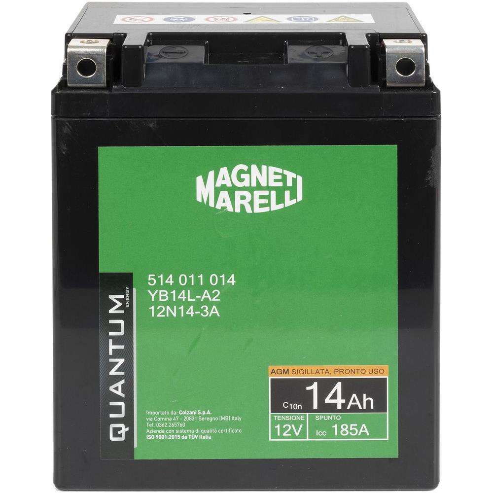 Magneti Marelli Batteria Moto E Scooter 14ah 12v 185a Tecnologia Agm Sigillata Polo Positivo Destro - Foto 2