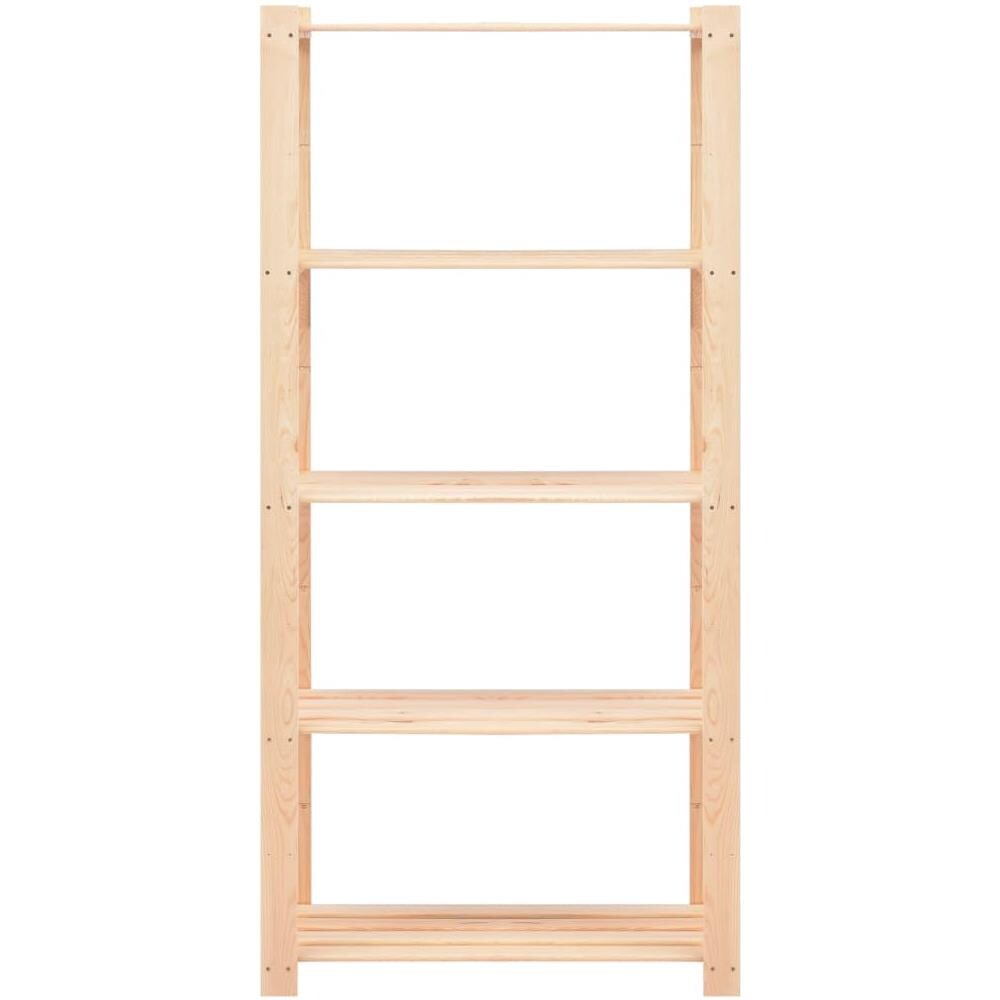 Scaffali A 5 Livelli 2 Pz 80x38x170 Cm Massello Pino Fsc 250 Kg - Foto 8