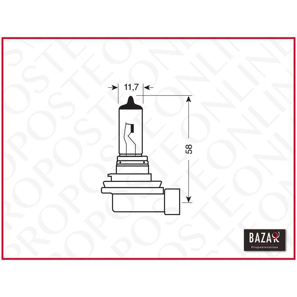 Lampadina Alogena Per Auto 12v Della Gamma Osram Original Line - H8 35w Pgj19-1 - Foto 2