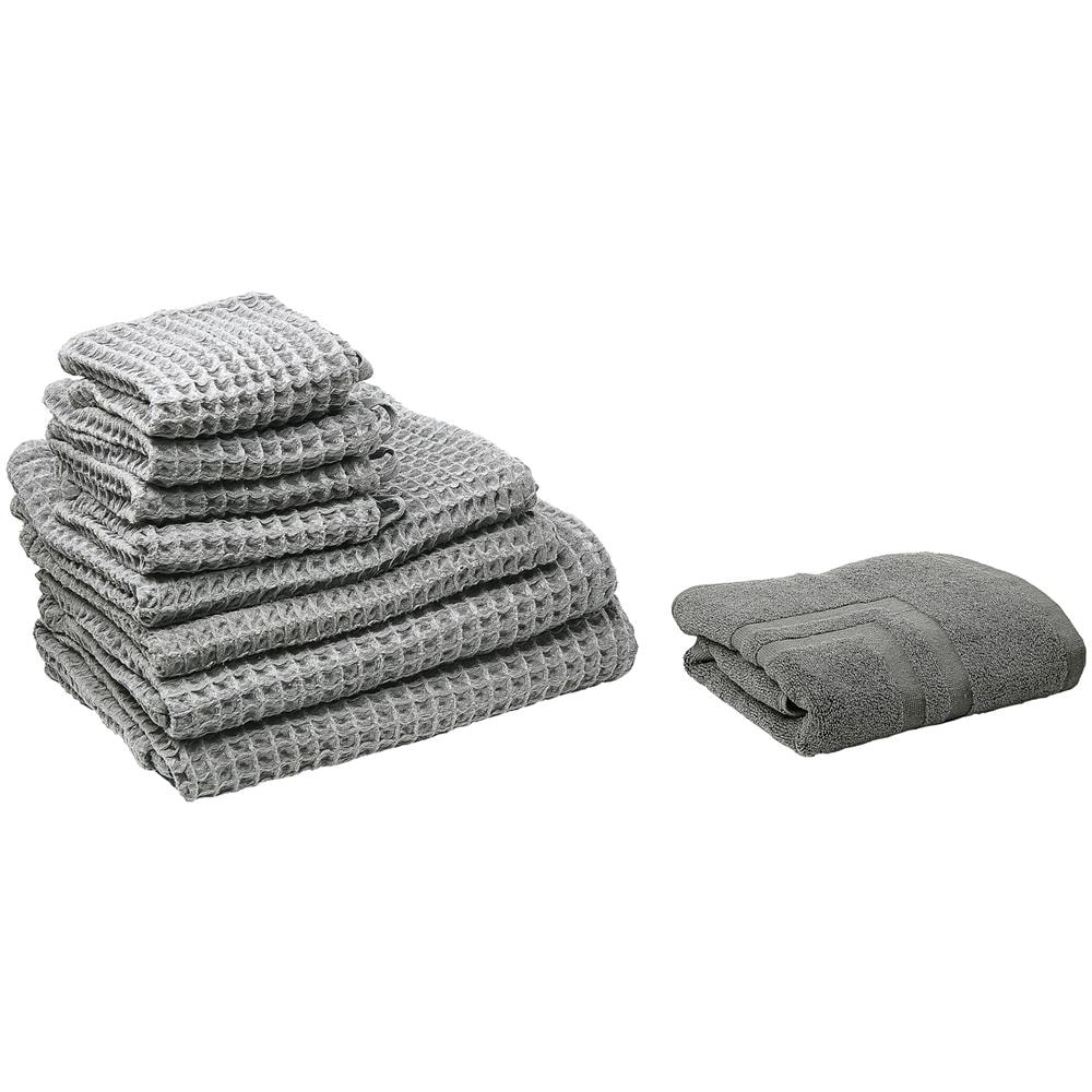 Set Di 9 Asciugamani In Cotone Grigio Areora - Foto 1