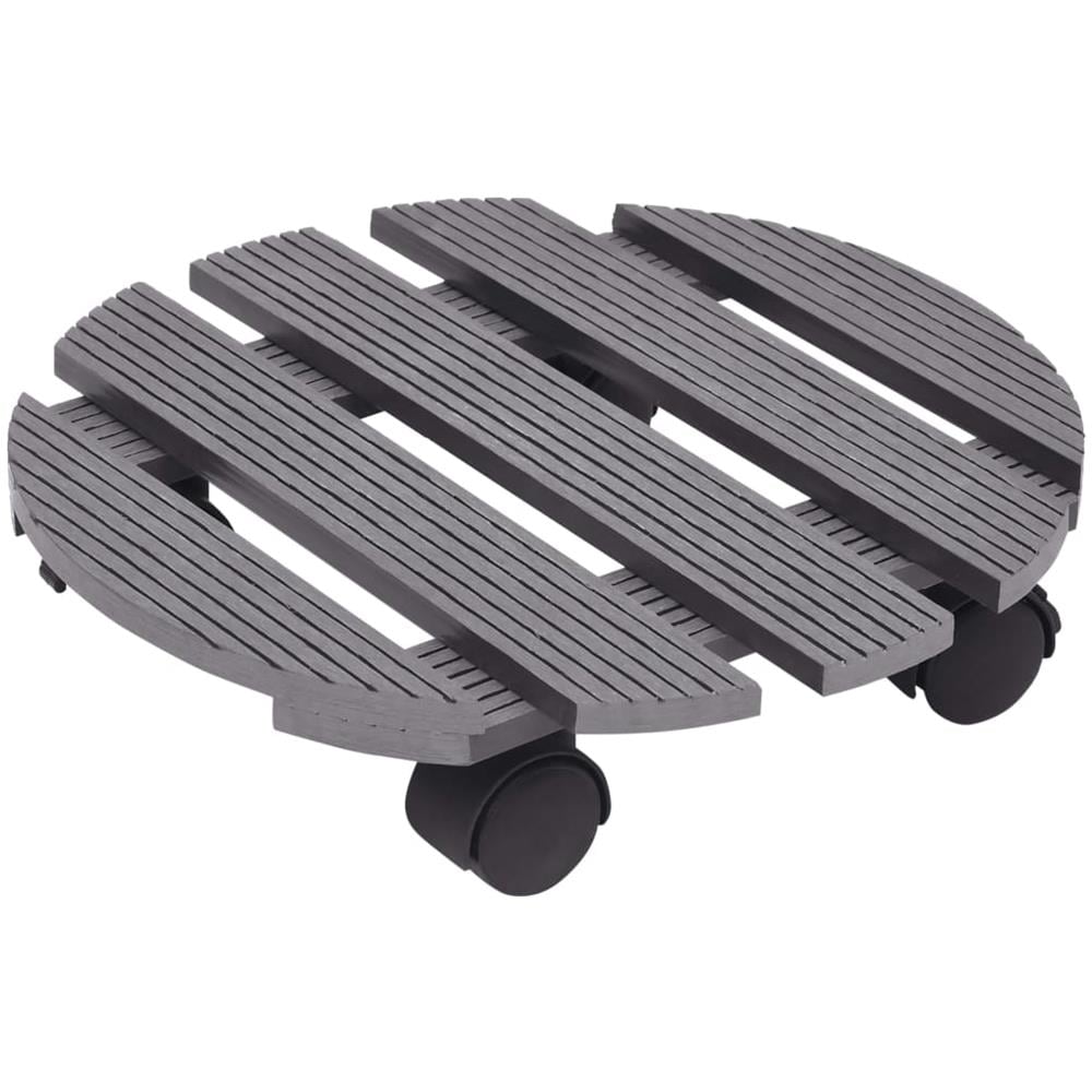 Carrelli Portavasi 2 Pz Grigi ?30x7,5 Cm In Wpc - Foto 2