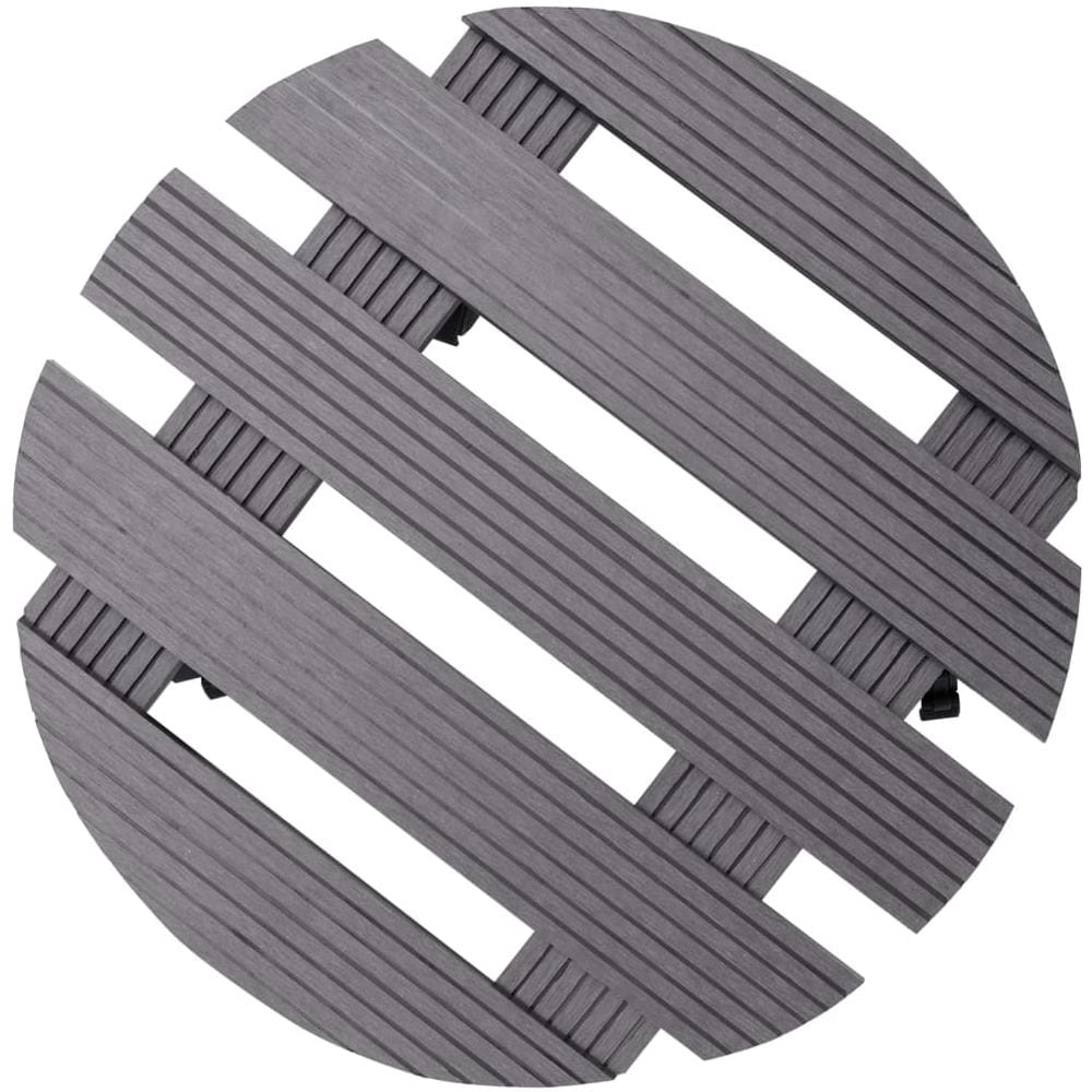 Carrelli Portavasi 2 Pz Grigi ?30x7,5 Cm In Wpc - Foto 3