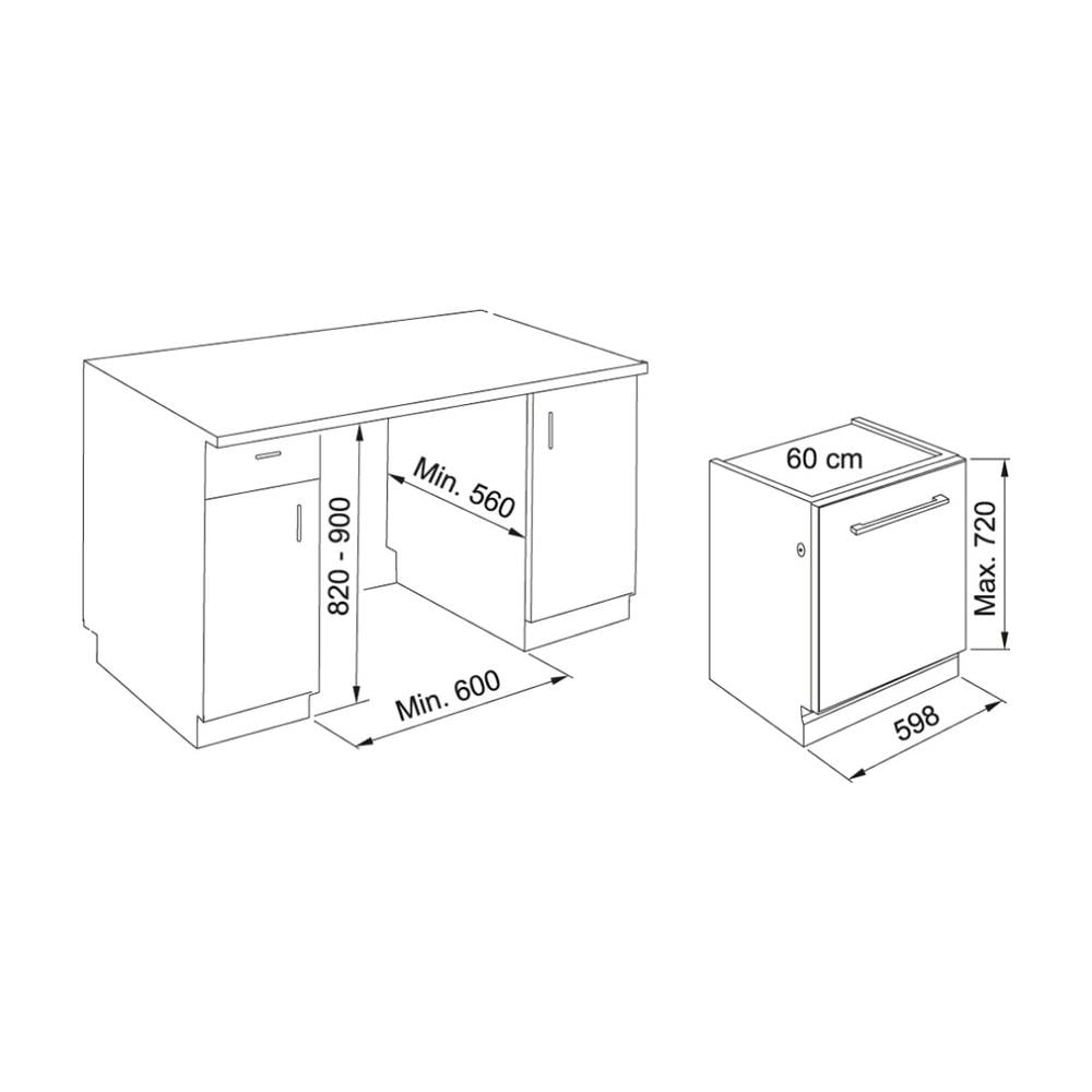 Lavastoviglie da Incasso FDW 613 E5P F a Scomparsa Totale 13 Coperti Classe F - Foto 5