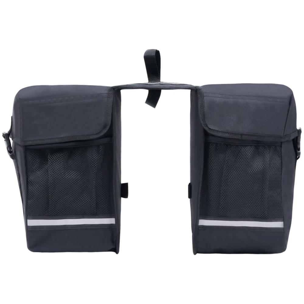 Borsa Doppia Bicicletta Impermeabile per Portapacchi 35 L Nero - Foto 2