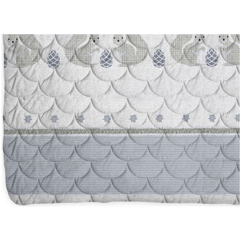 Trapunta Piumone Invernale Linea Pensieri Delicati Disegno Scoiattolo Singolo Grigio - Foto 6