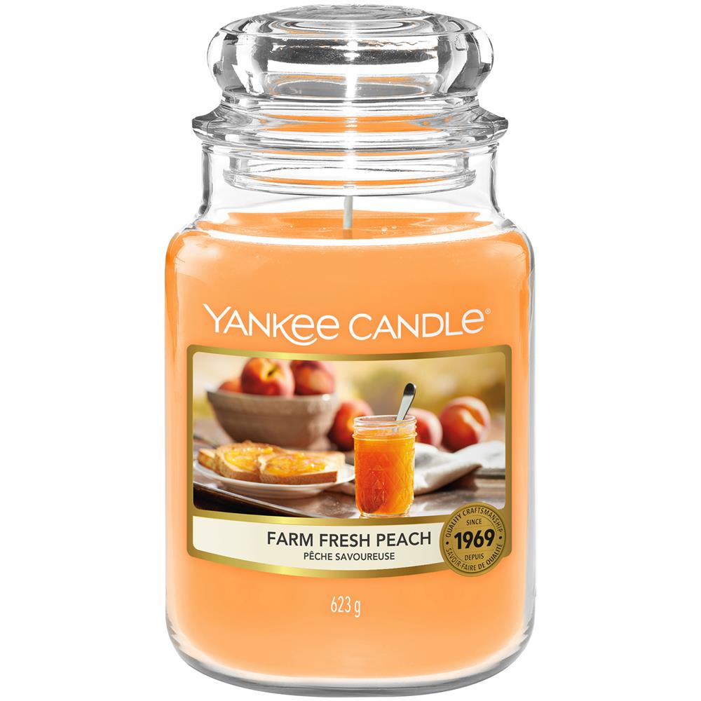 Farm Fresh Peach Candela In Giara Grande Arancione - Foto 1