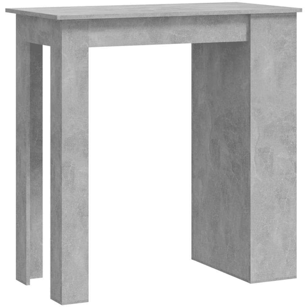 Tavolino da Bar con Portaoggetti Grigio Cemento 102x50x103,5 cm - Foto 2