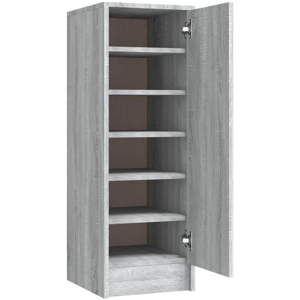 Scarpiera Grigio Sonoma 32x35x92 Cm In Legno Multistrato - Foto 2