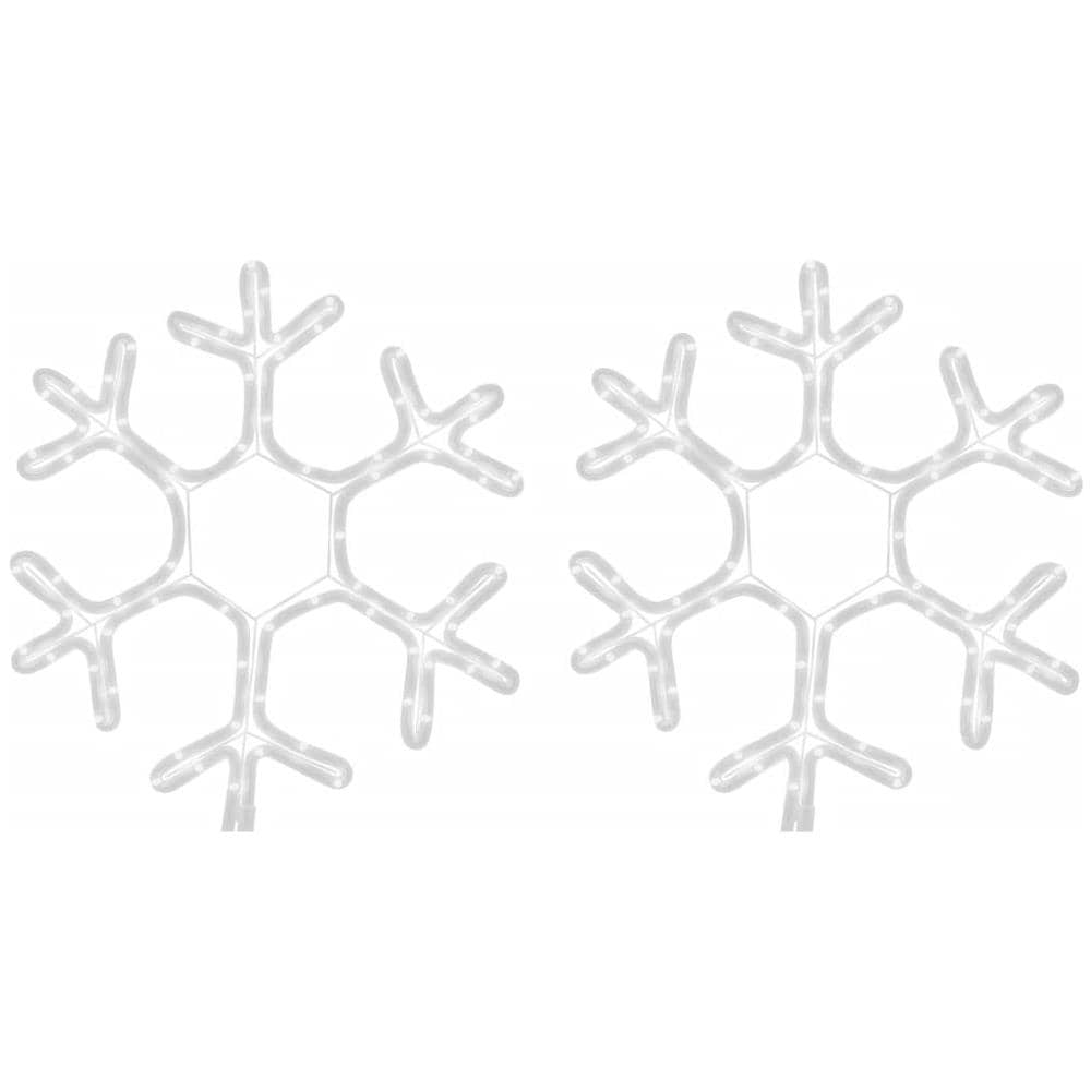 Figura Natalizia Fiocco Di Neve Led 2 Pz Bianco Caldo 38x37 Cm - Foto 5