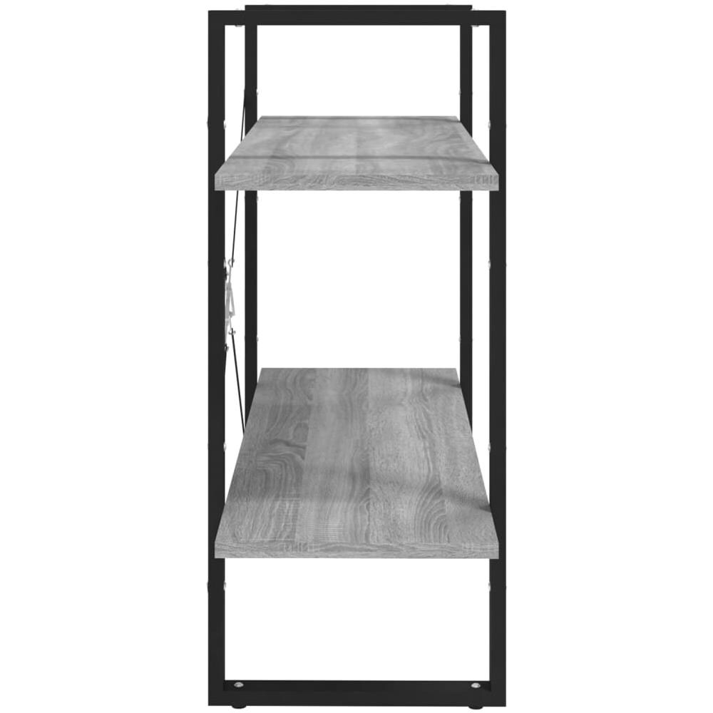 Libreria A 2 Ripiani Grigio Sonoma 80x30x70cm Legno Multistrato - Foto 2