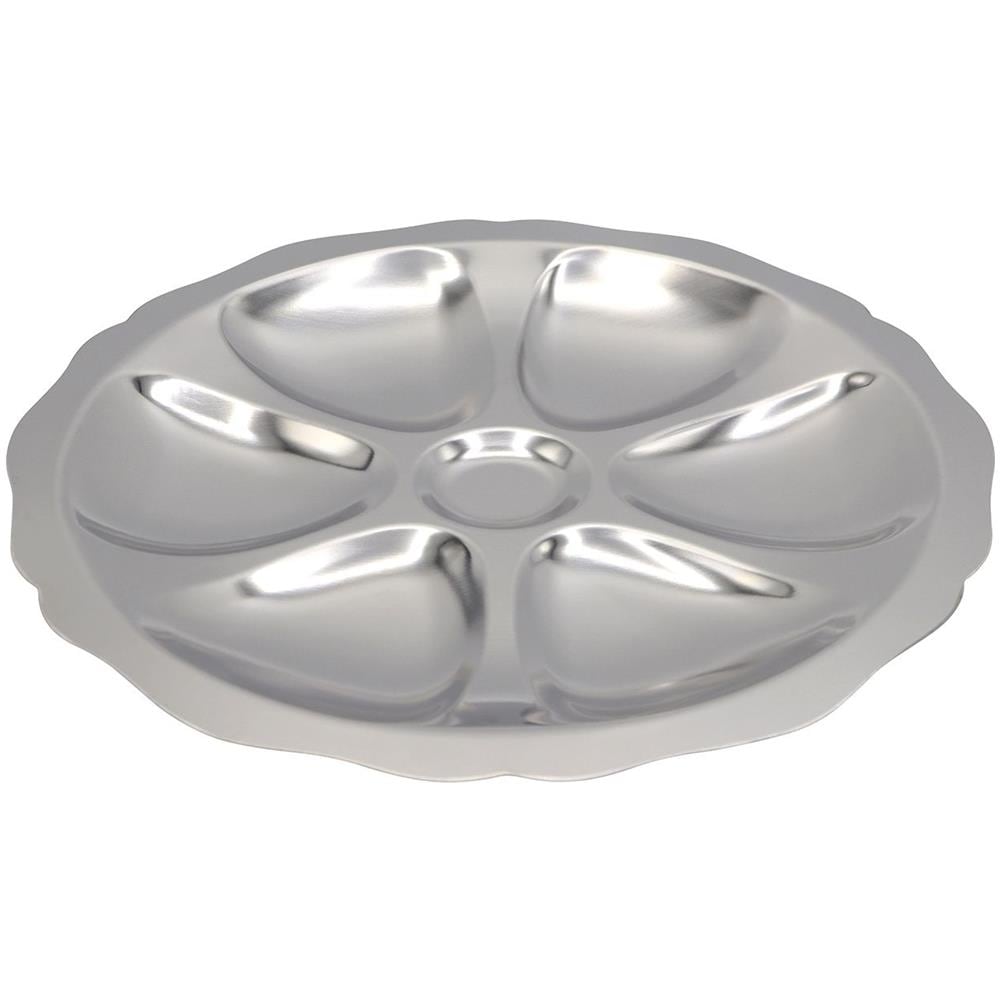 Piatto Per 6 Ostriche In Acciaio Inox - Foto 1