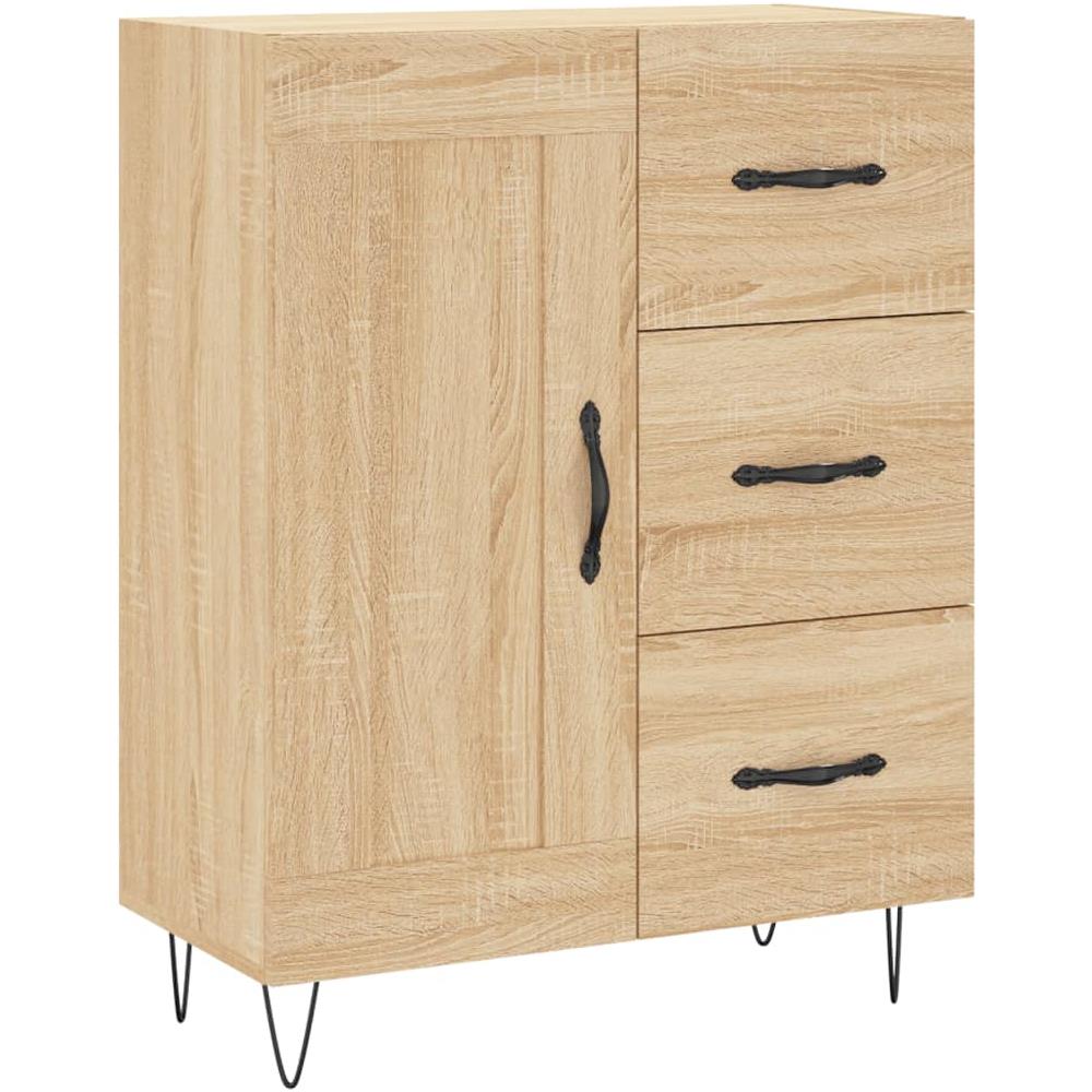 Credenza Rovere Sonoma 69,5x34x90 Cm In Legno Multistrato - Foto 2