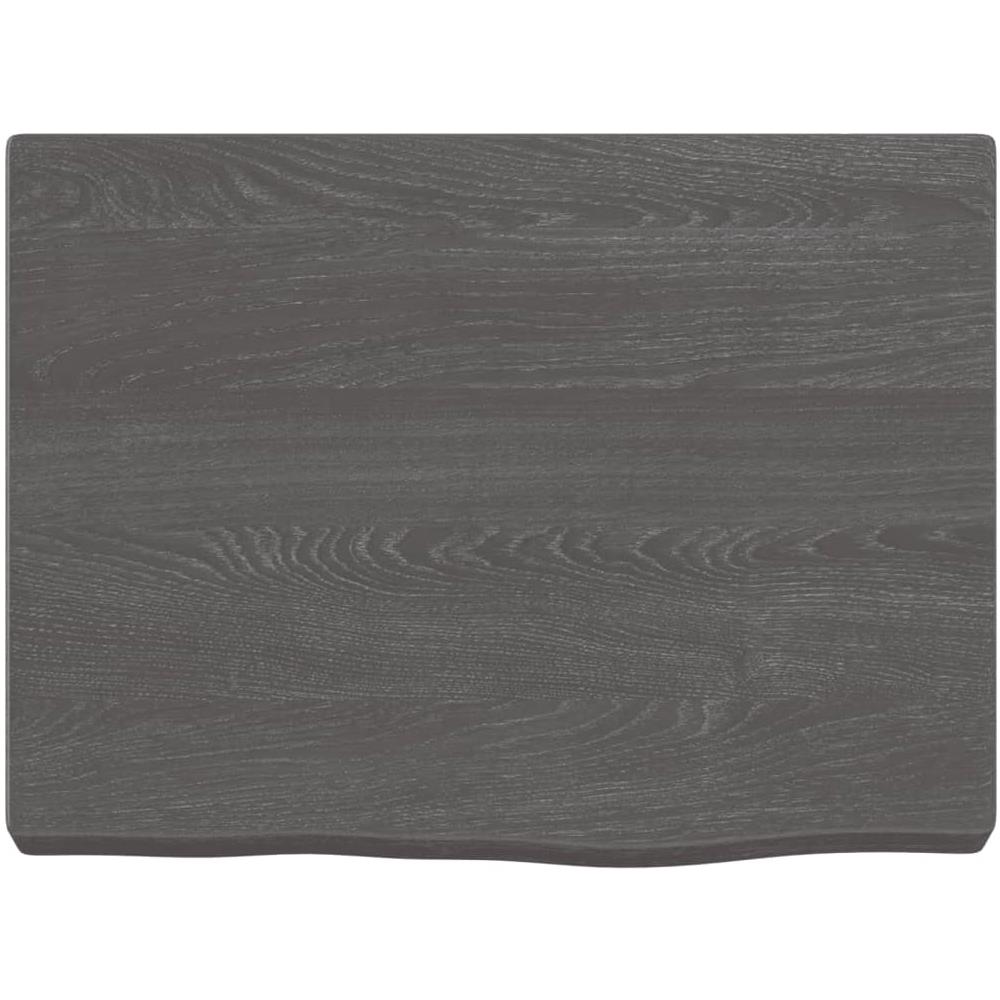 Ripiano Muro Marrone Scuro 40x30x (2-4) cm Massello Rovere Trattato - Foto 2