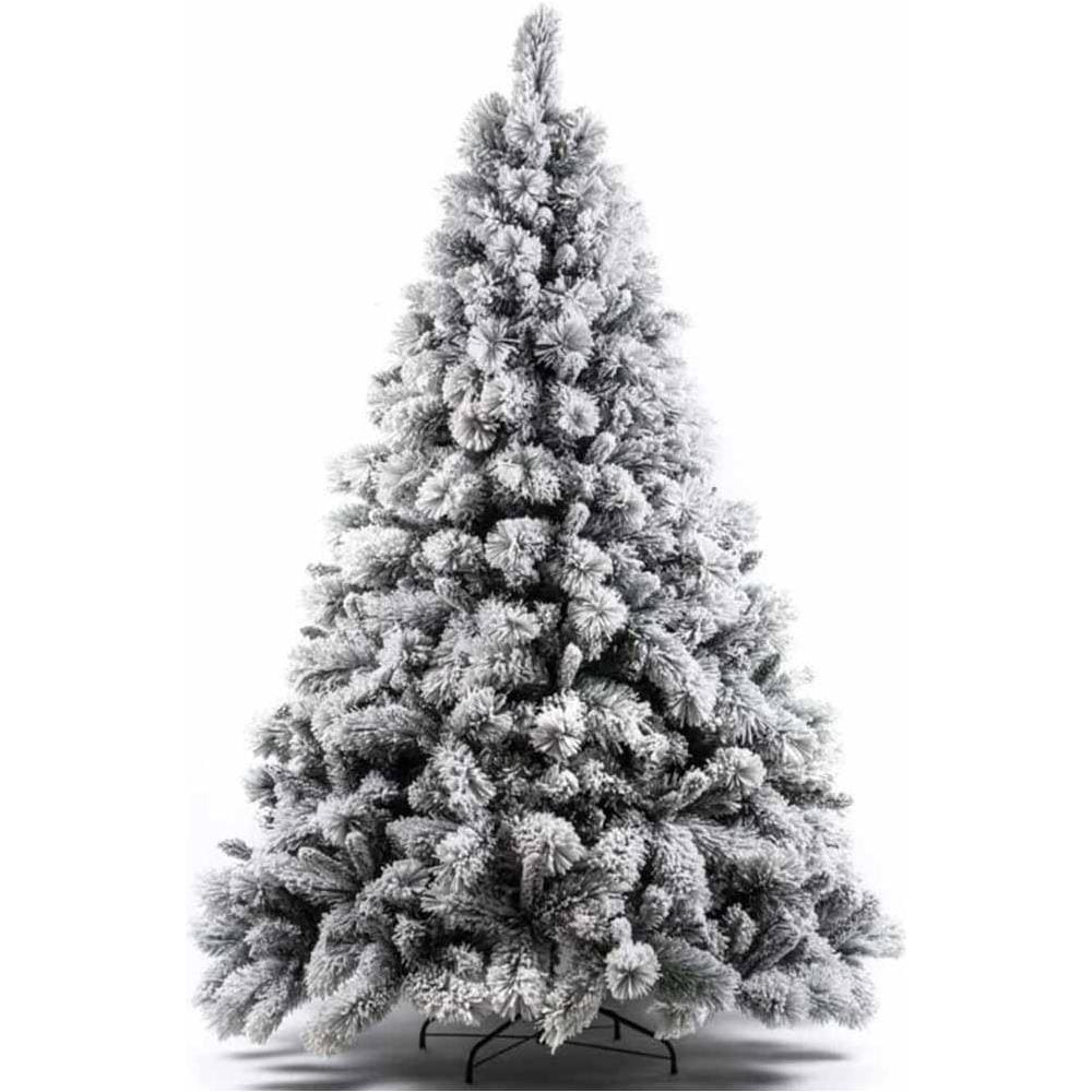 Albero Di Natale Innevato Gran Sasso 210cm 1417 Rami Super Folto Effetto Neve - Foto 4