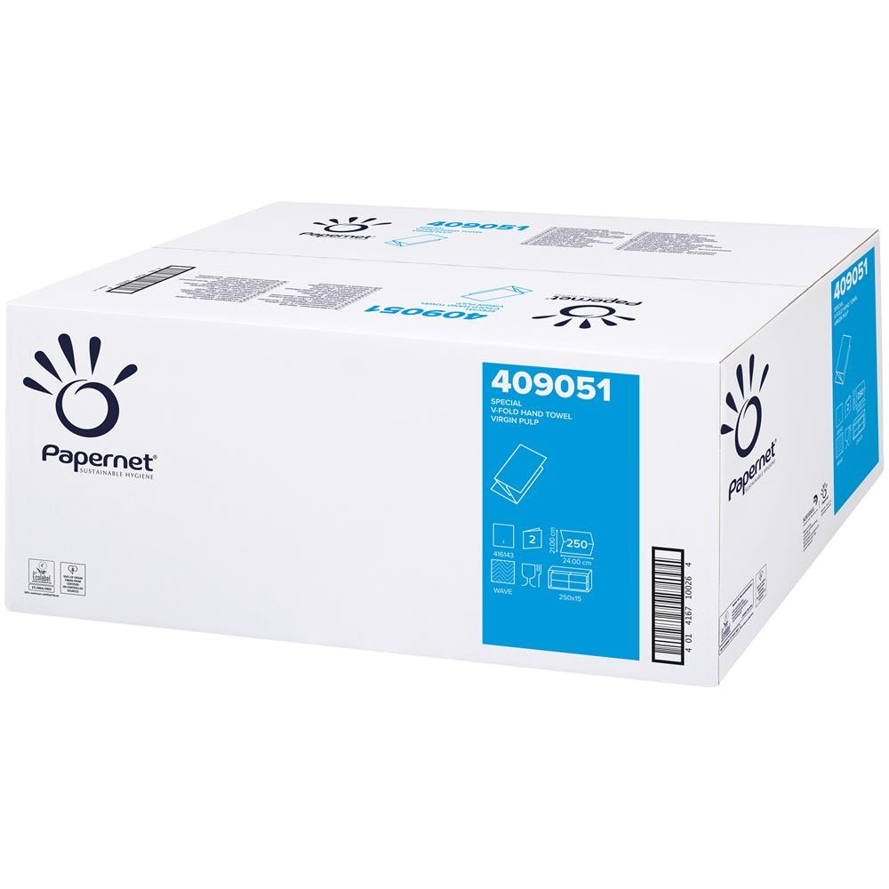 409051 asciugamano di carta 250 fogli Cellulosa Bianco - Foto 1