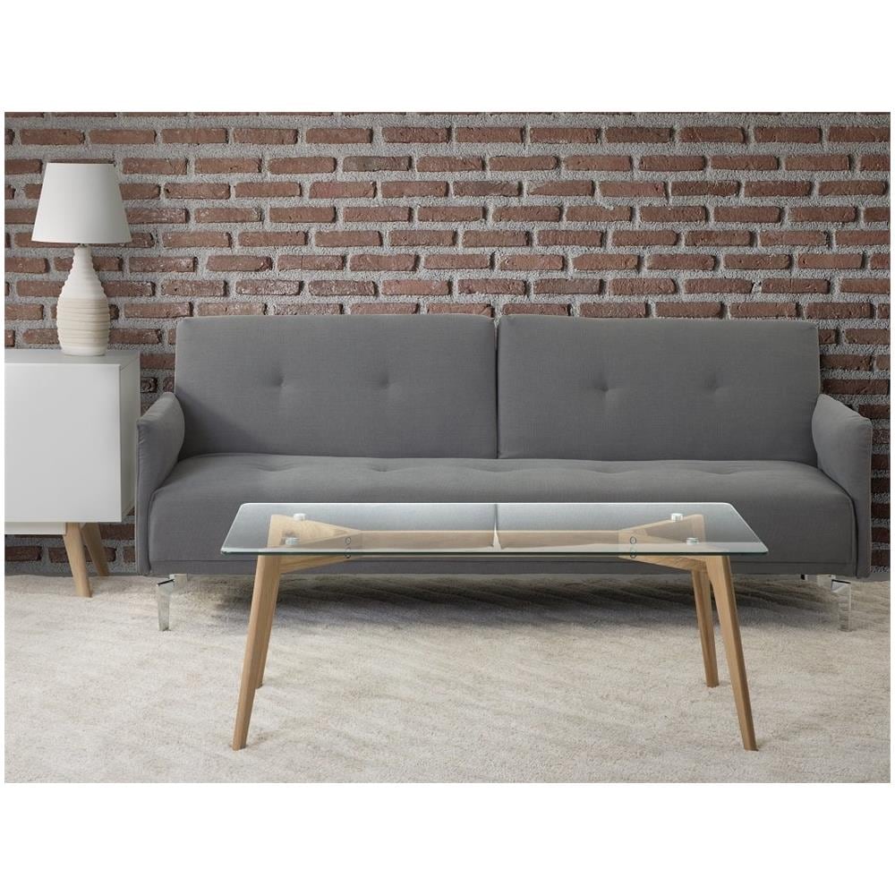 Tavolino Basso Da Caffè Con Piano In Vetro - Hudson - Foto 1