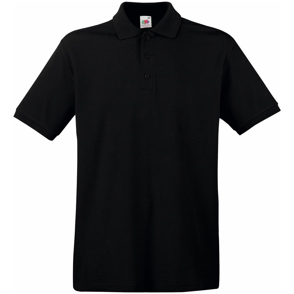 Polo 100% Cotone Uomo (xxxl) (nero)  - Foto 1