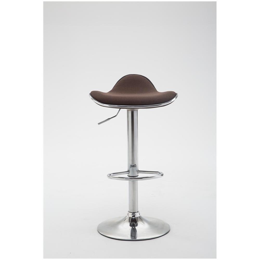 Sgabello Bar Shanghai in Tessuto - Sgabello Alto Cucina Girevole e Regolabile 60-80cm - Sgabello Design da Bancone Imbottito Marrone - Foto 2