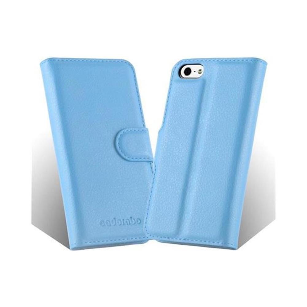 Cadorabo Custodia Compatibile Con Apple Iphone 5 / Iphone 5s / Iphone Se In Pastello Blu - Coperchio Protettiva Con Chiusura Magnetica, Funzione Stand E Tasca Per Le Carte - Foto 2