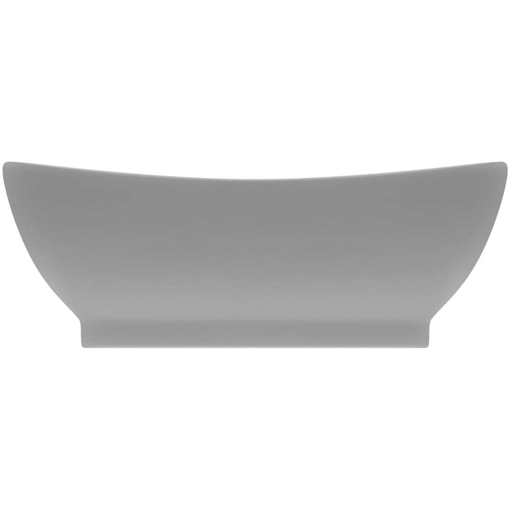 Lavabo con Troppopieno Ovale Turchese Grigio 58,5x39 cm Ceramica - Foto 2