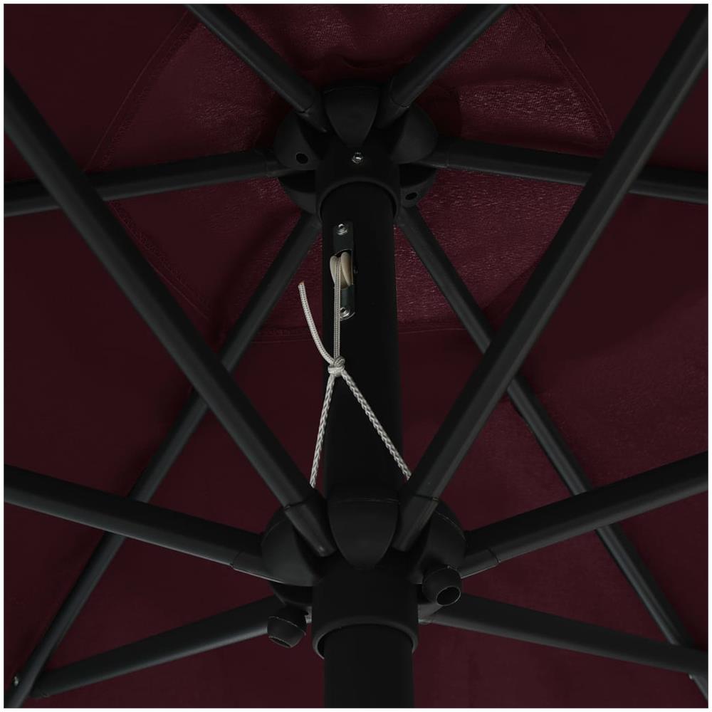 Ombrellone da Esterni con Palo in Alluminio 270x246 cm Bordò - Foto 3