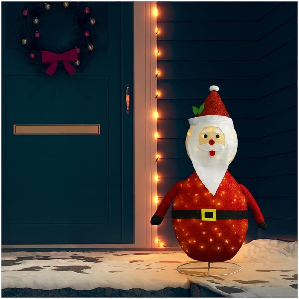Figura Decorativa Babbo Natale con LED Tessuto Lusso 120 cm - Foto 1