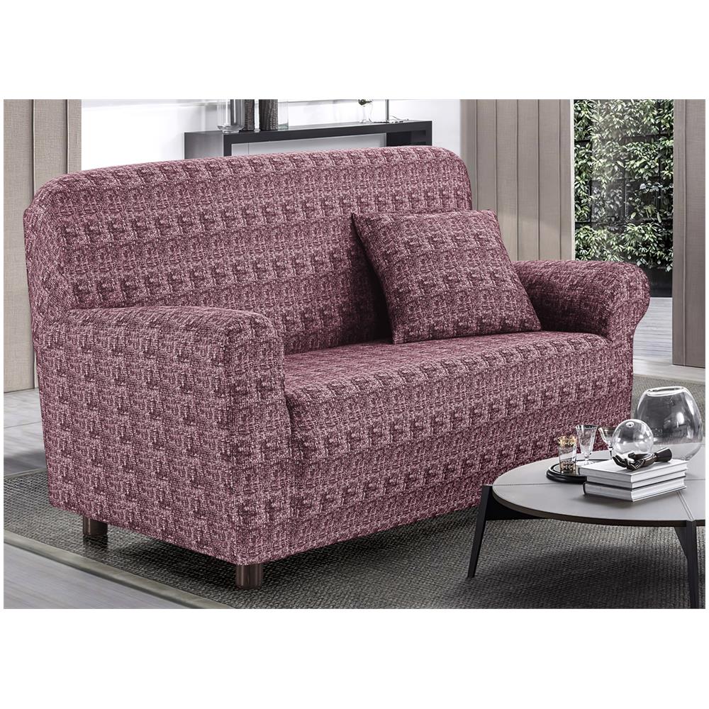 Copridivano Antimacchia Elasticizzato Divano Penisola Angolare Componibile Fantasy Poltrona Bordeaux - Foto 1